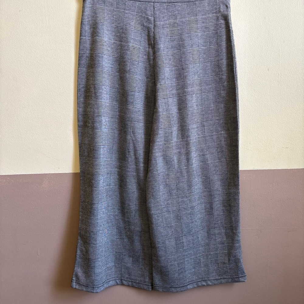 Revamped Gray Plaid Wide Leg Pants